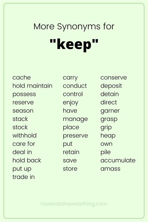 kept synonym
